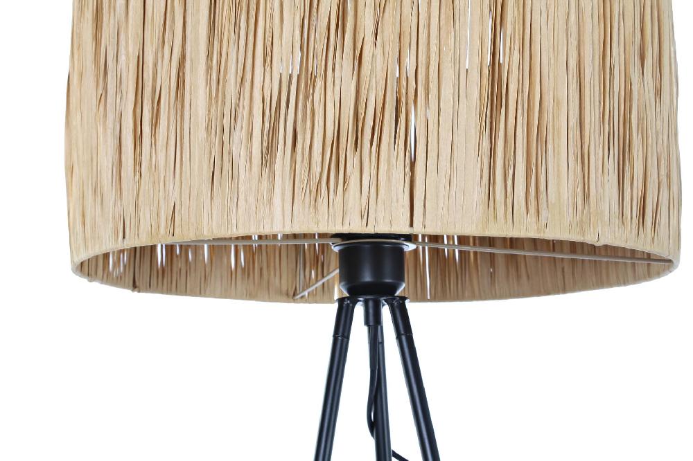 Dekodonia LÁMPARA PIE RAFIA Y METAL