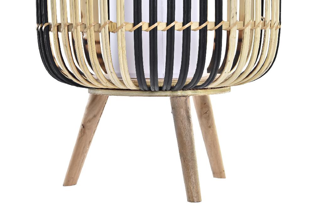 Dekodonia LÁMPARA SOBREMESA BAMBÚ Y TELA