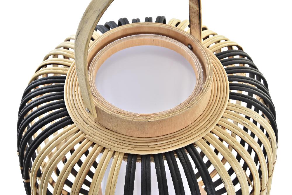 Dekodonia LÁMPARA SOBREMESA BAMBÚ Y TELA