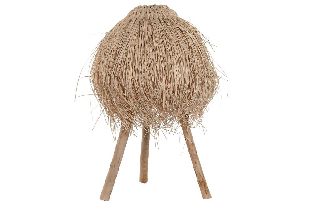 Dekodonia LÁMPARA SOBREMESA RATÁN HECHA A MANO