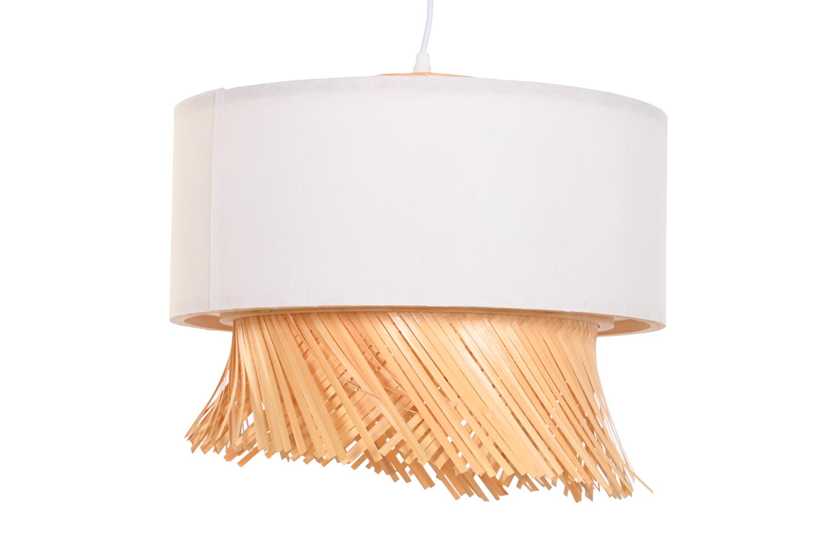 Dekodonia LÁMPARA TECHO BAMBÚ FLECOS