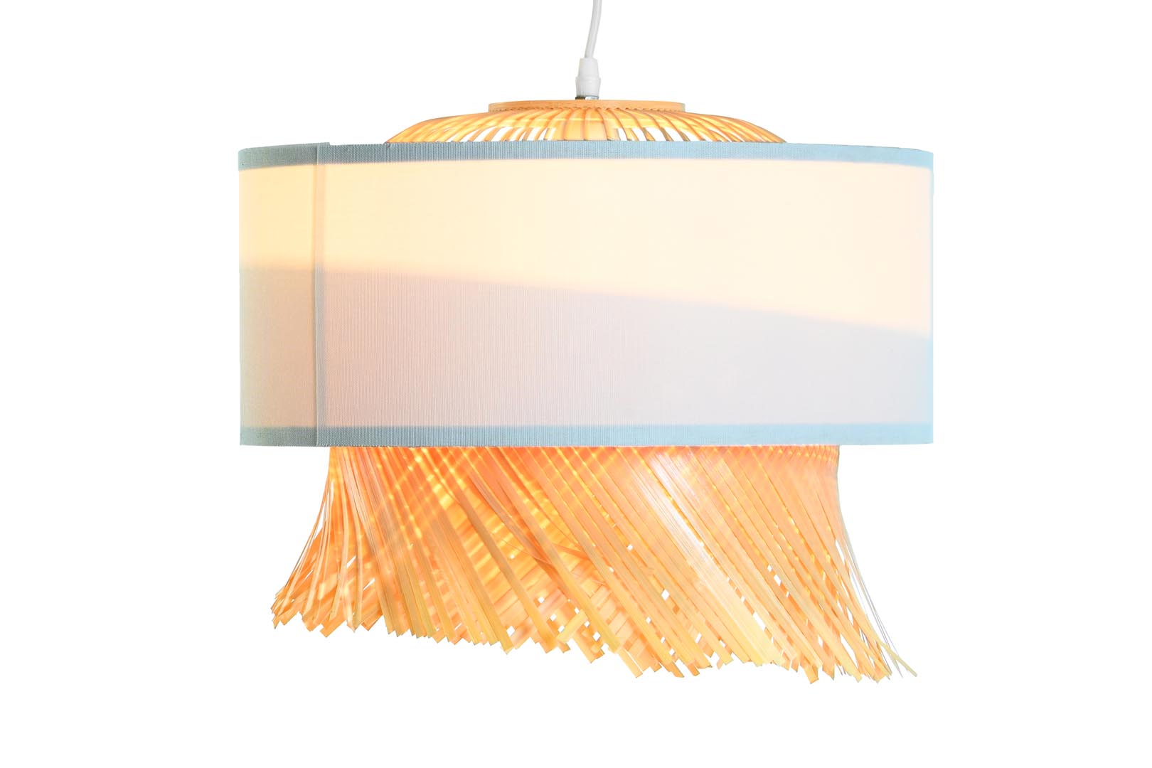 Dekodonia LÁMPARA TECHO BAMBÚ FLECOS