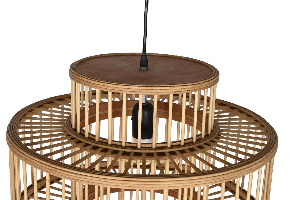 Dekodonia LÁMPARA TECHO RATÁN FLECOS