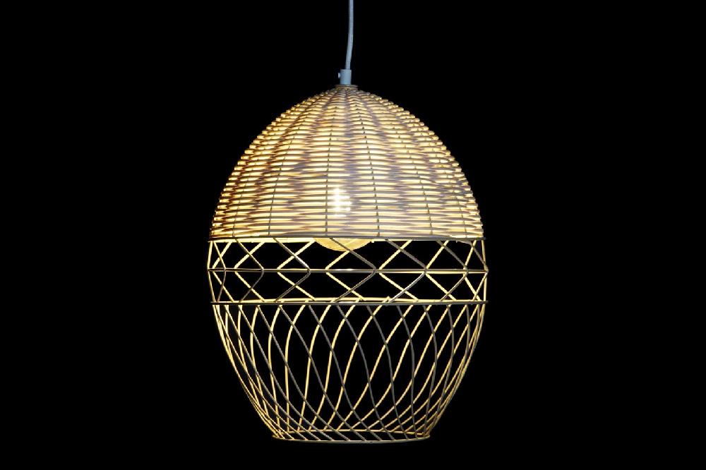 Dekodonia LÁMPARA TECHO RATÁN Y METAL