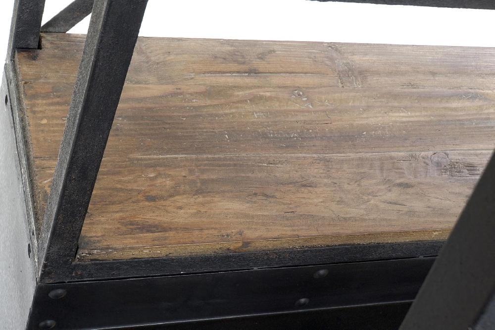 Dekodonia LIBRERIA PINO Y METAL CON ESCALERA