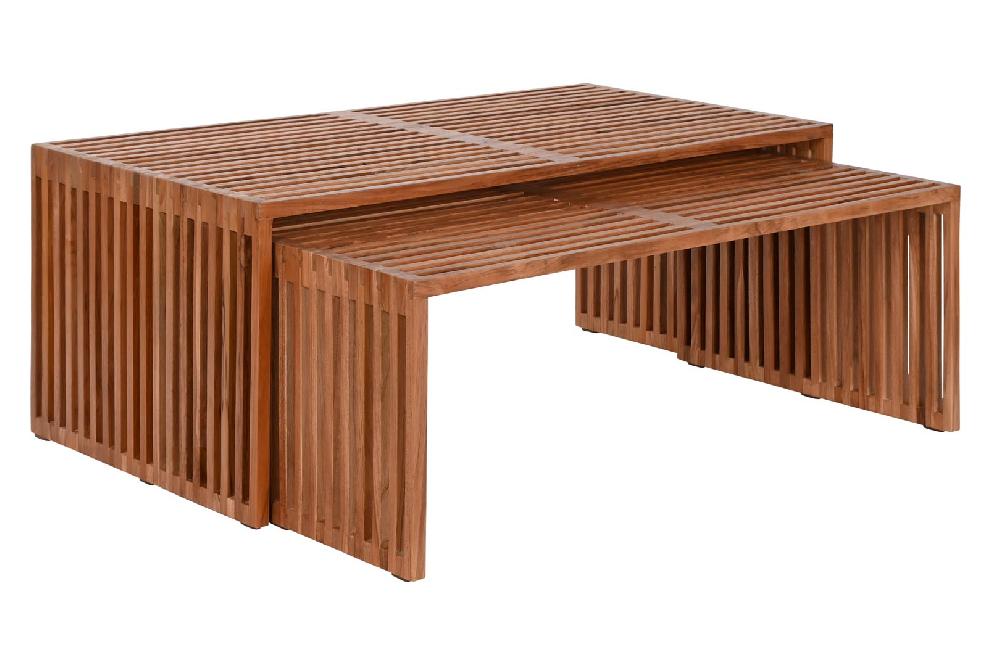 Dekodonia MESA DE CAFÉ TECA NATURAL DOBLE