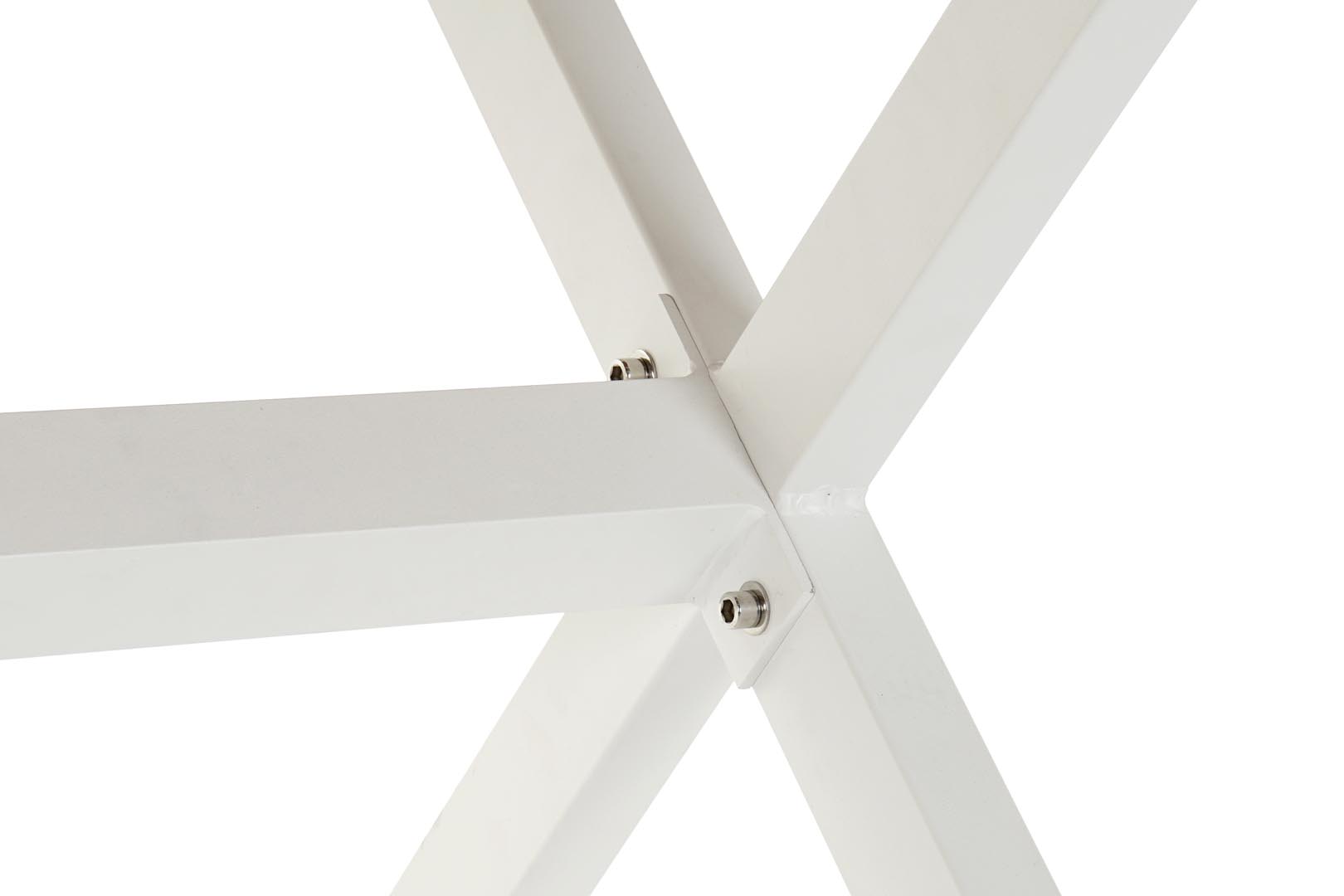 Dekodonia MESA EFECTO MADERA Y ALUMINIO BLANCO