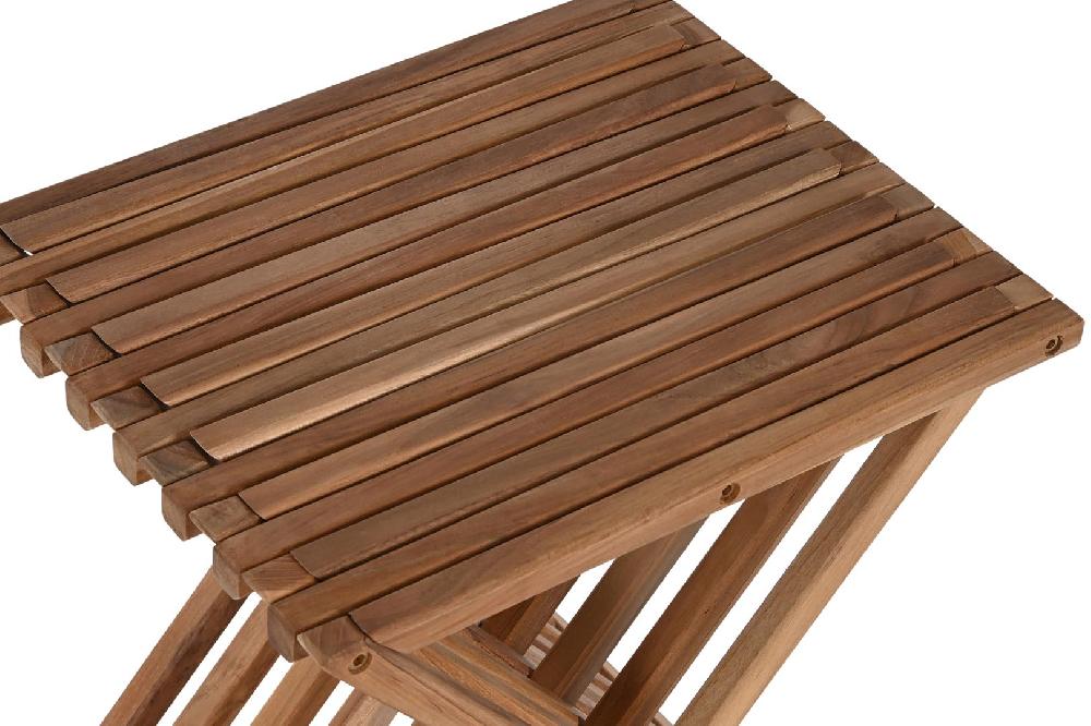 Dekodonia MESITA AUXILIAR TECA NATURAL PLEGABLE