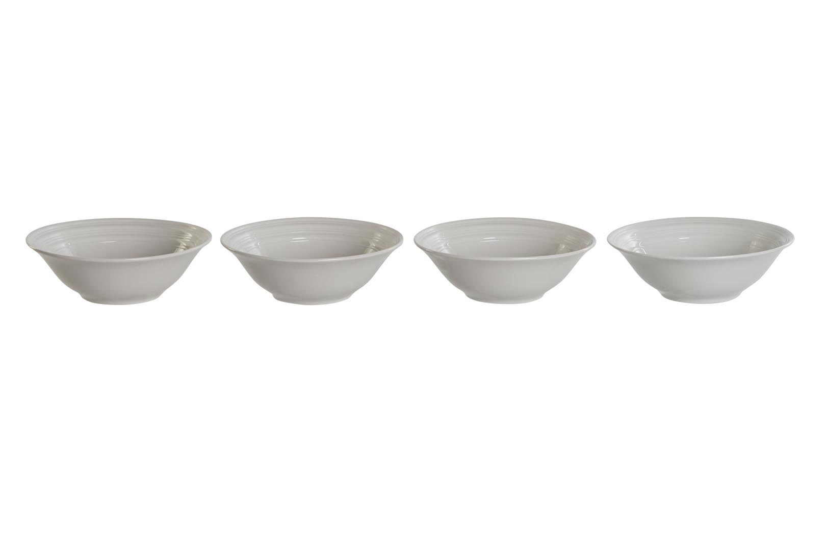 Dekodonia PACK OCHO PLATOS HONDOS PORCELANA BLANCA