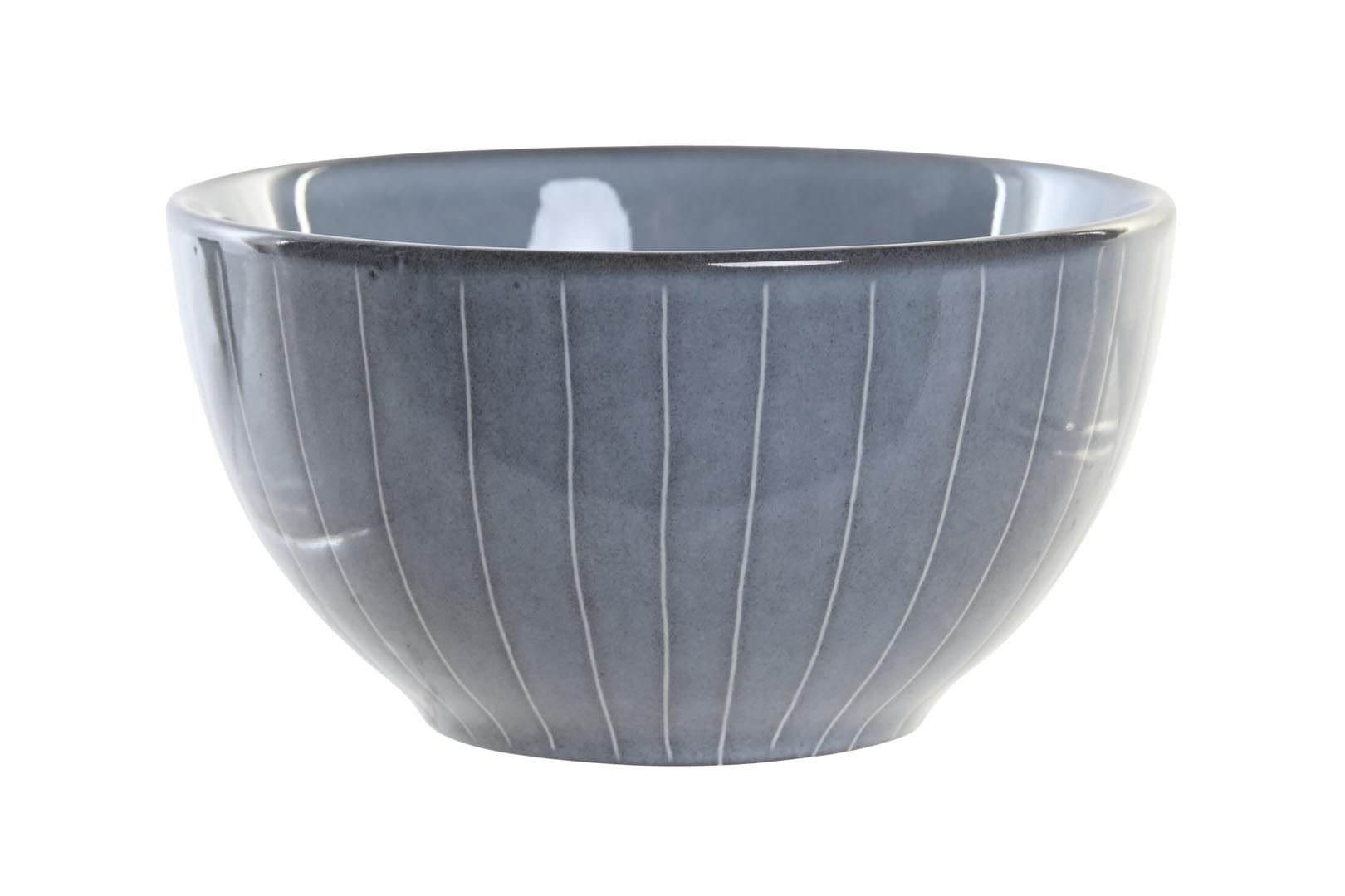 Dekodonia PACK SEIS BOWLS GRES RAYAS AZULES