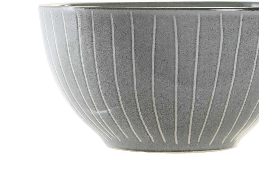 Dekodonia PACK SEIS BOWLS GRES RAYAS VERDES