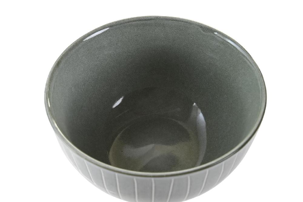 Dekodonia PACK SEIS BOWLS GRES RAYAS VERDES