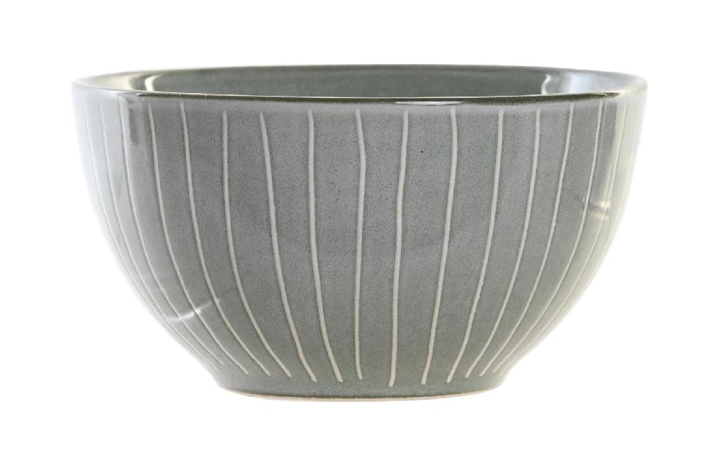Dekodonia PACK SEIS BOWLS GRES RAYAS VERDES