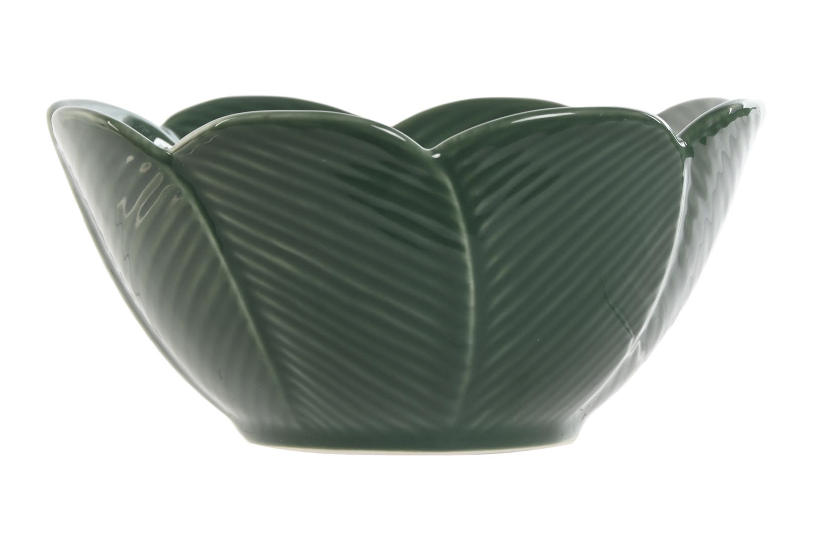 Dekodonia PACK SEIS BOWLS PORCELANA HOJAS