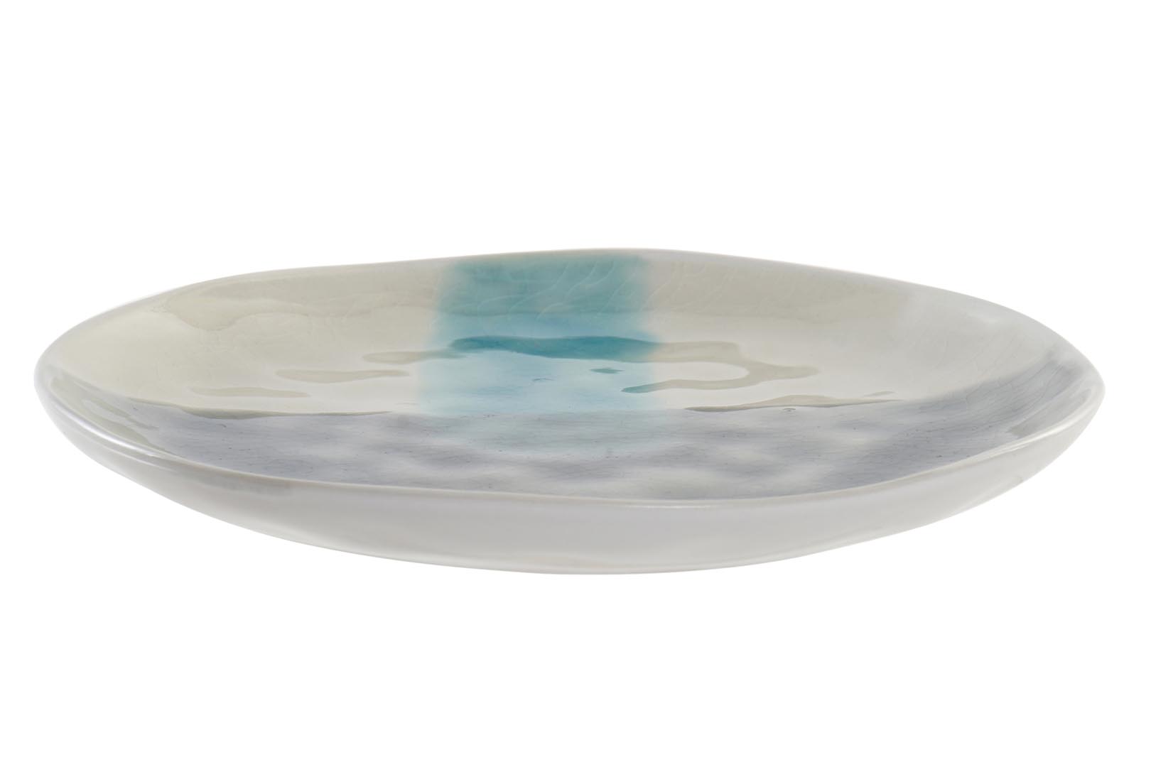 Dekodonia PACK SEIS PLATOS GRES ESMALTADO AZUL