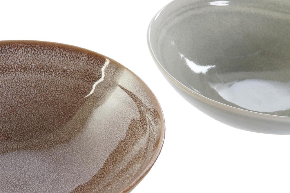 Dekodonia PACK SEIS PLATOS GRES ESMALTADO MEDIANOS