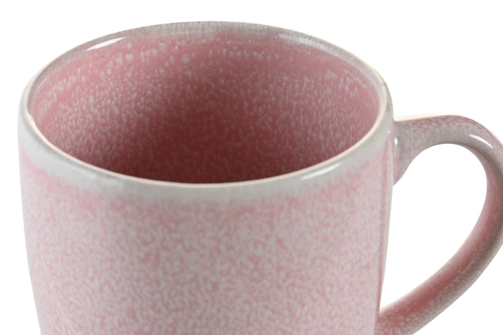 Dekodonia PACK SEIS TAZAS GRES ESMALTADO ROSA