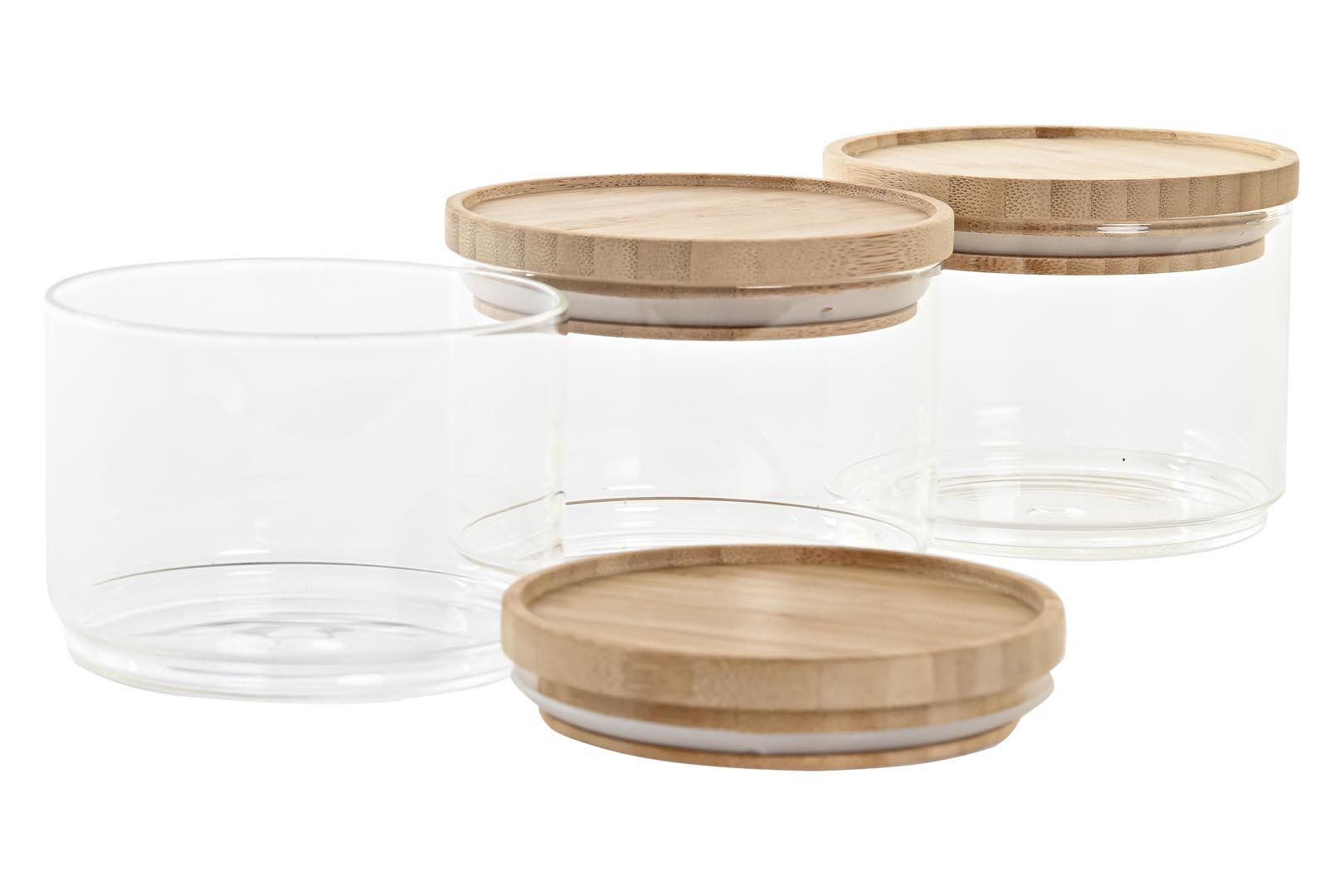 Dekodonia PACK TRES BOTES CON TAPA BAMBÚ