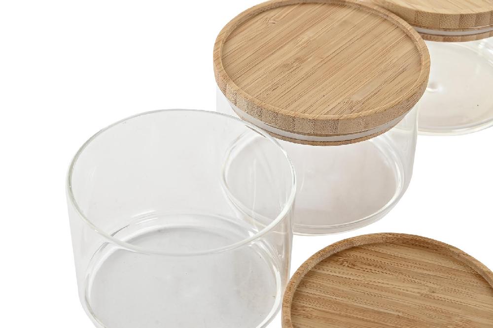 Dekodonia PACK TRES BOTES CON TAPA BAMBÚ