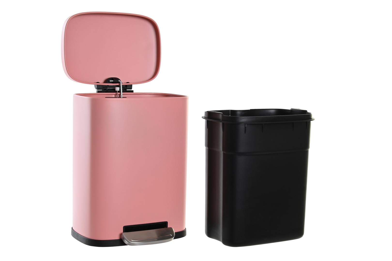 Dekodonia PAPELERA METAL ROSA CERRADO LENTO 5L