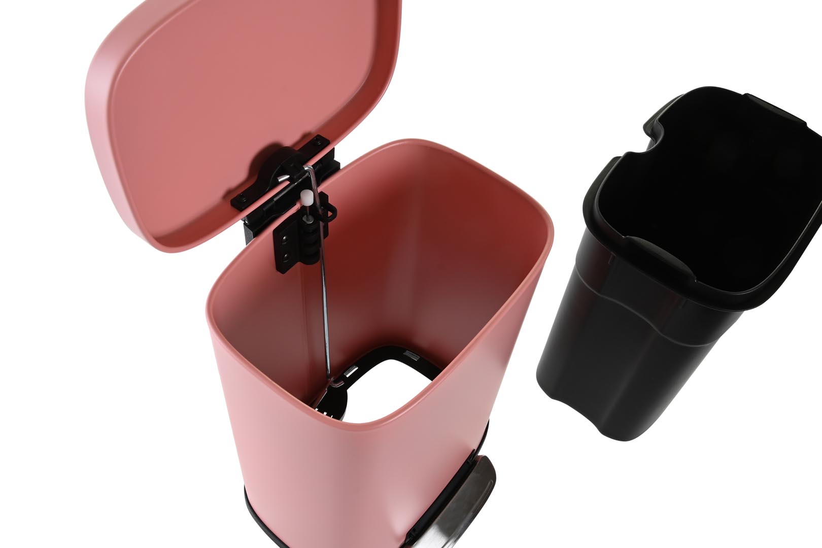 Dekodonia PAPELERA METAL ROSA CERRADO LENTO 5L