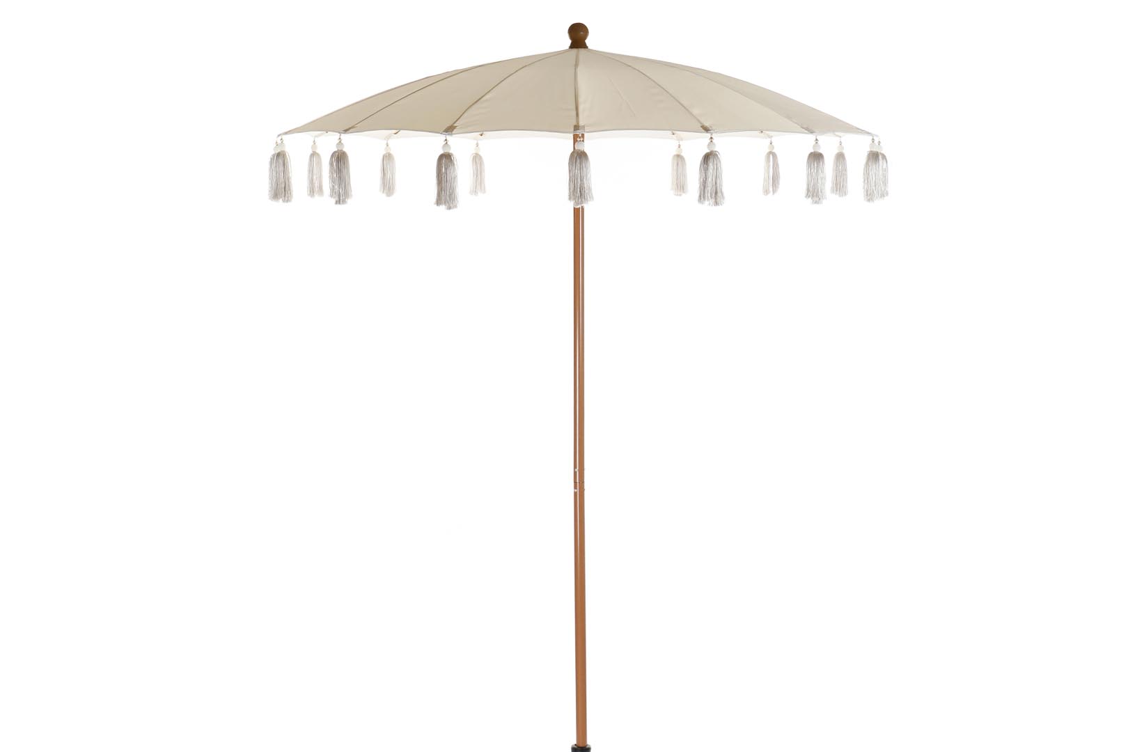 Dekodonia Parasol algodón y metal flester beige