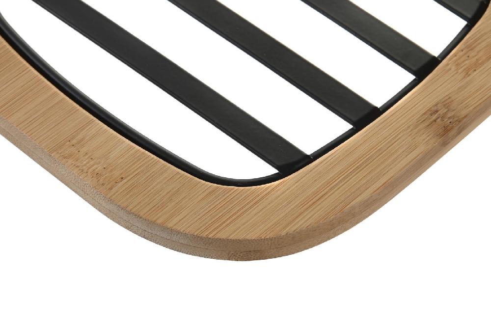 Dekodonia Salvamantel Acero Bambu 17x17x1 Negro