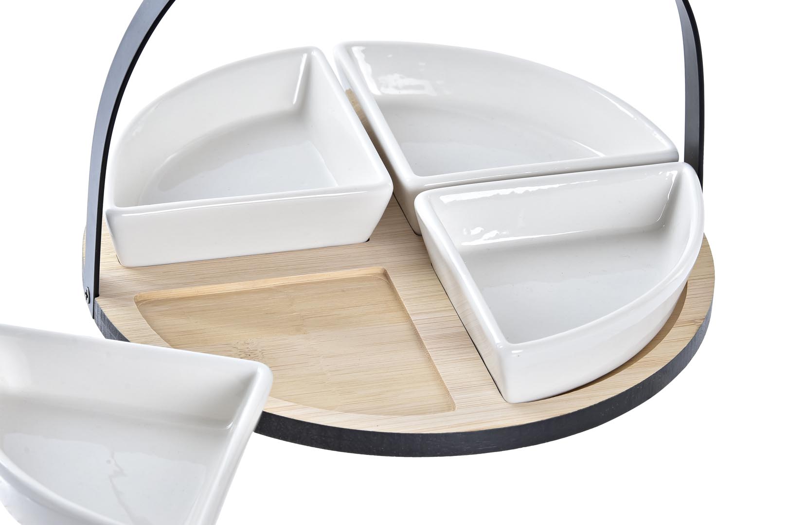 Dekodonia SET APERITIVO GRES Y BAMBÚ MEDIANO