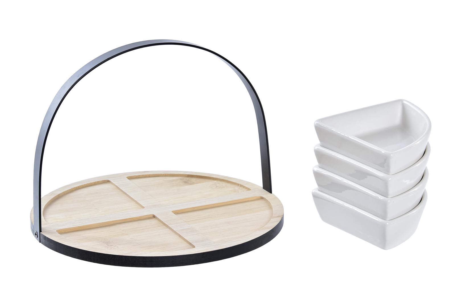 Dekodonia SET APERITIVO GRES Y BAMBÚ MEDIANO