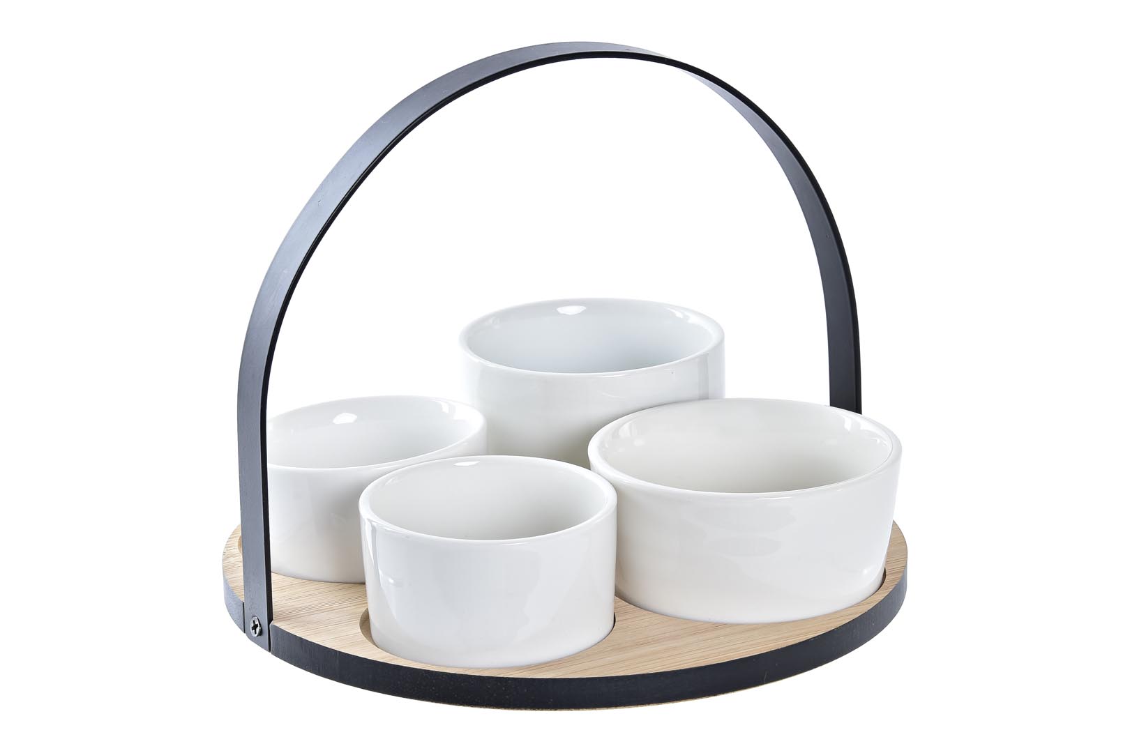 Dekodonia SET APERITIVO GRES Y BAMBÚ PEQUEÑO