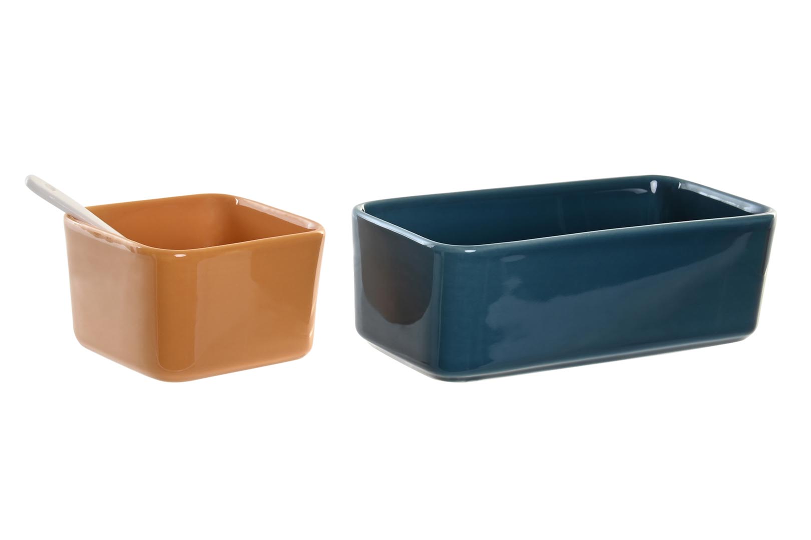 Dekodonia SET APERITIVO PORCELANA Y BAMBÚ PEQUEÑO