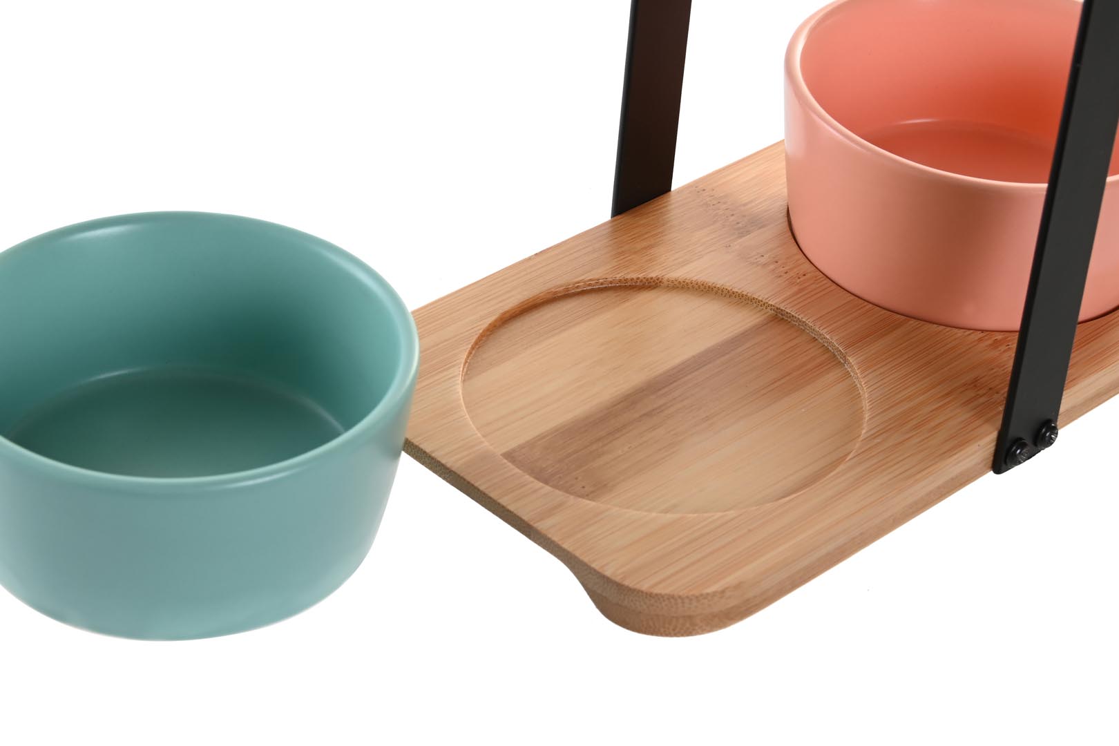 Dekodonia SET APERITIVO PORCELANA Y BAMBÚ PEQUEÑO