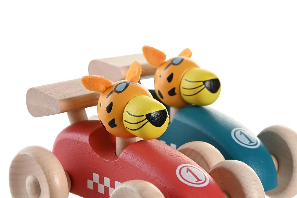 Dekodonia SET COCHES JUGUETE MADERA