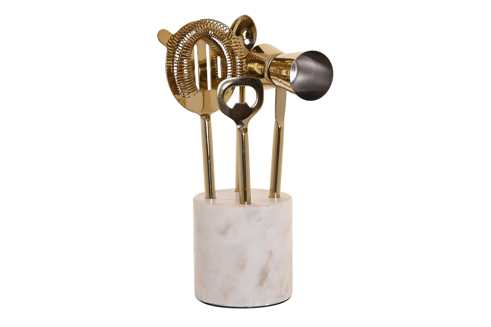 Dekodonia SET COCTELERÍA MÁRMOL DORADO