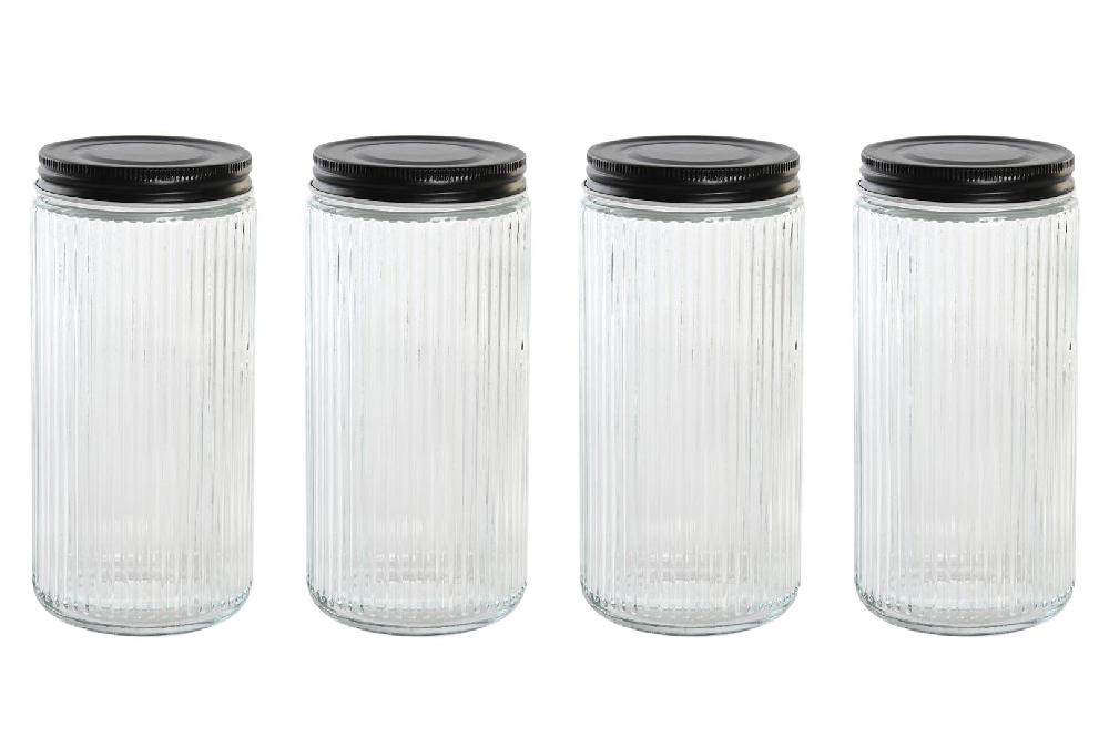 Dekodonia SET CUATRO BOTES TAPA METAL