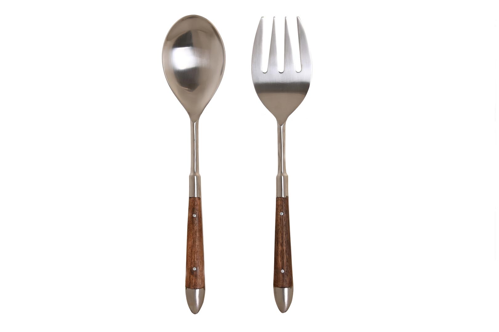 Dekodonia SET CUBIERTOS SERVIR INOX Y ACACIA