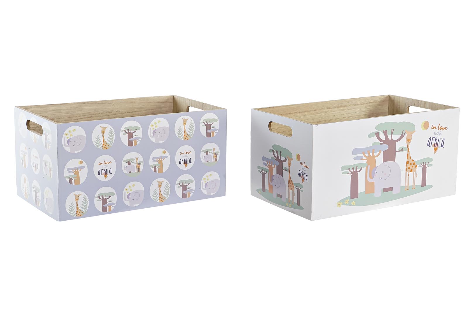 Dekodonia SET DOS CAJAS INFANTILES MADERA