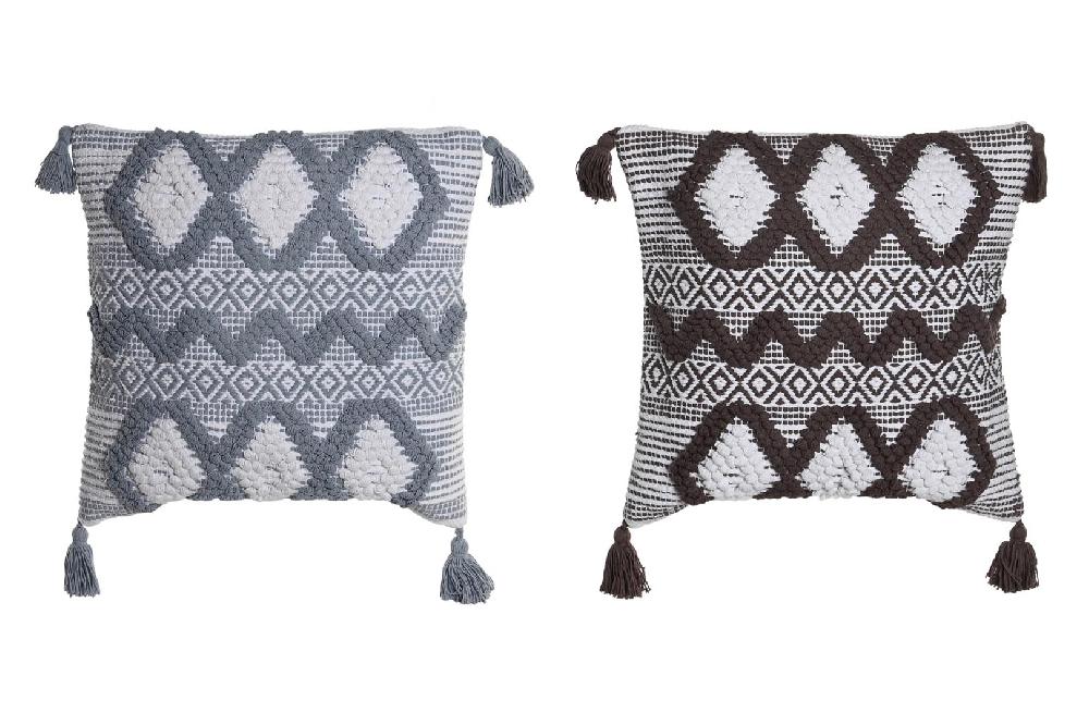 Dekodonia SET DOS COJINES ALGODÓN ROMBOS