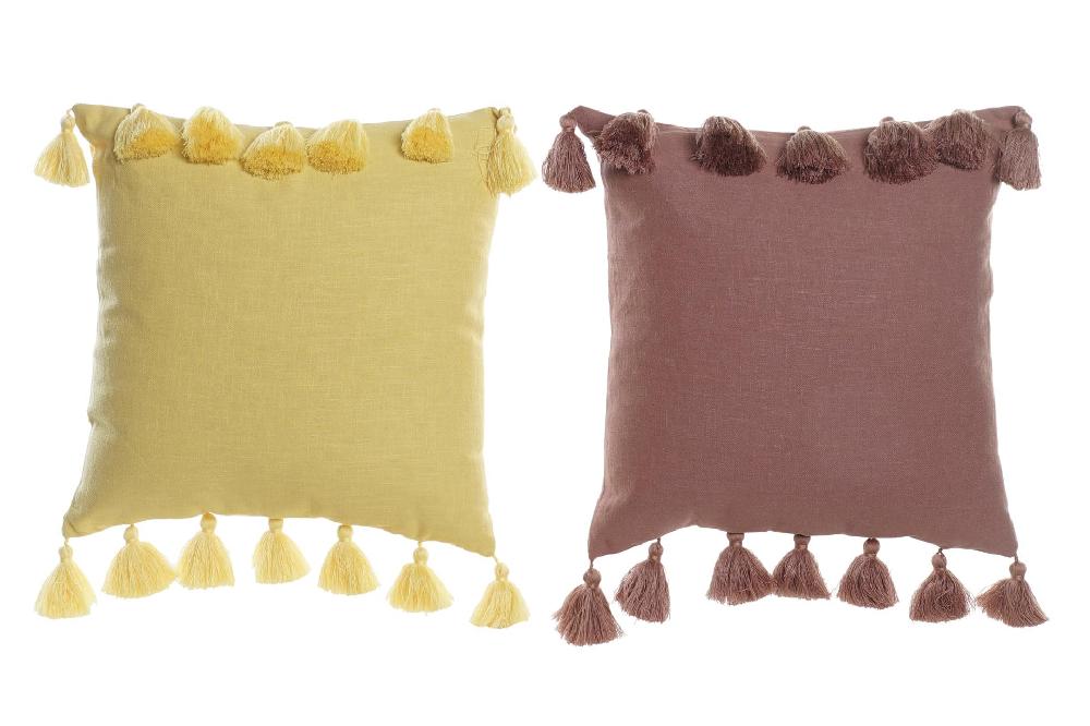 Dekodonia SET DOS COJINES LINO FLECOS