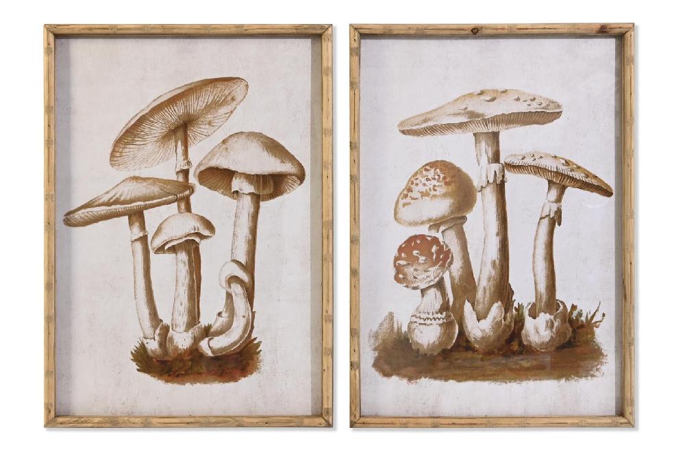 Dekodonia SET DOS CUADROS BAMBÚ SETAS