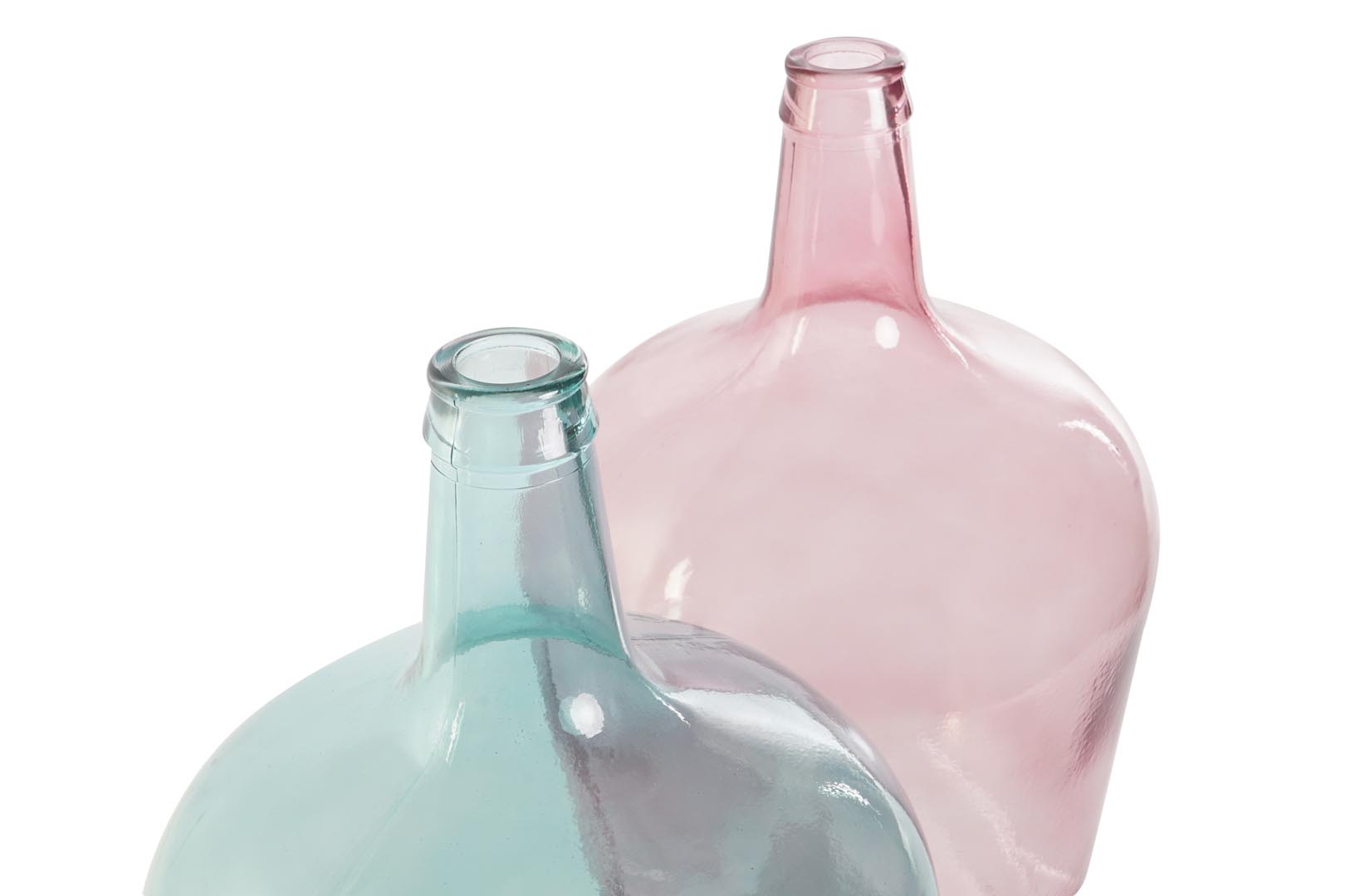 Dekodonia SET DOS JARRÓNES CRISTAL RECICLADO