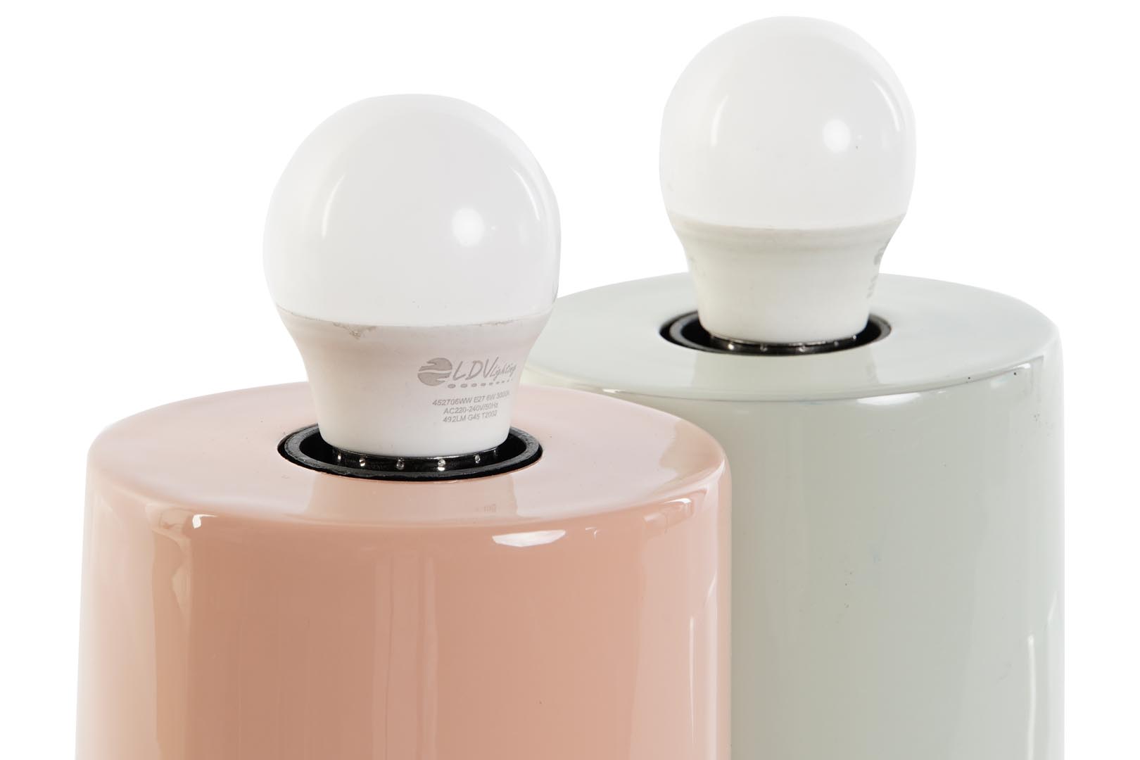 Dekodonia SET DOS LÁMPARAS SOBREMESA METAL