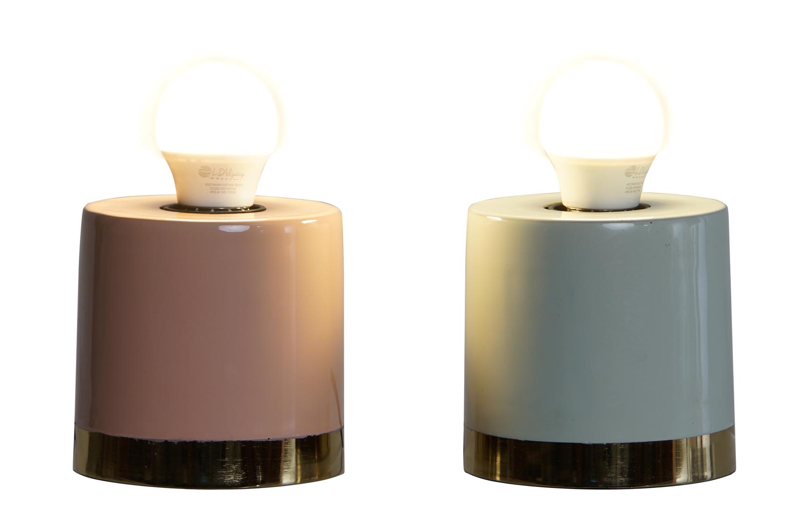 Dekodonia SET DOS LÁMPARAS SOBREMESA METAL