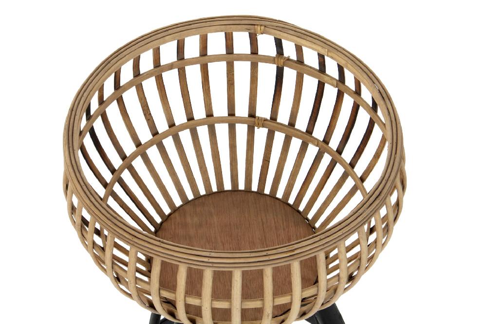 Dekodonia SET DOS MACETEROS BAMBÚ Y METAL