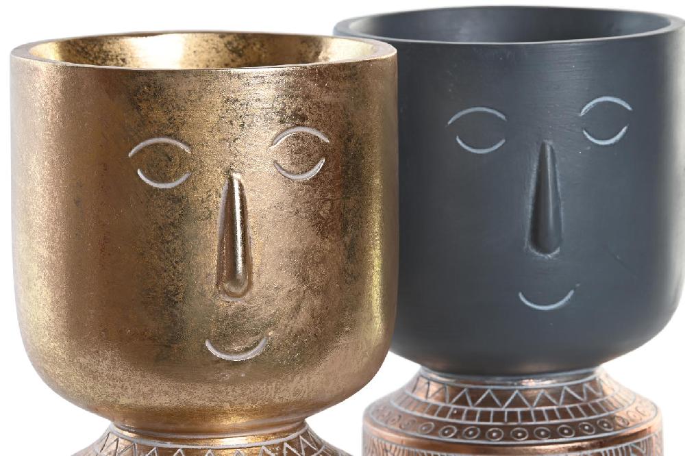 Dekodonia SET DOS MACETEROS RESINA CARA