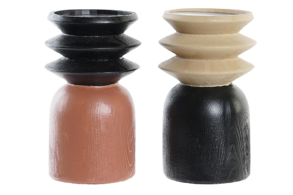 Dekodonia SET DOS PORTAVELAS RESINA BAJOS