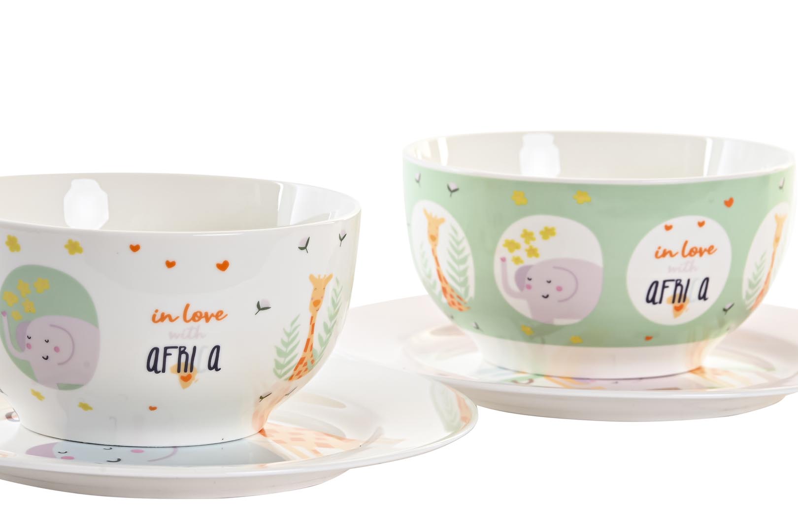 Dekodonia SET DOS Vajilla INFANTIL PORCELANA