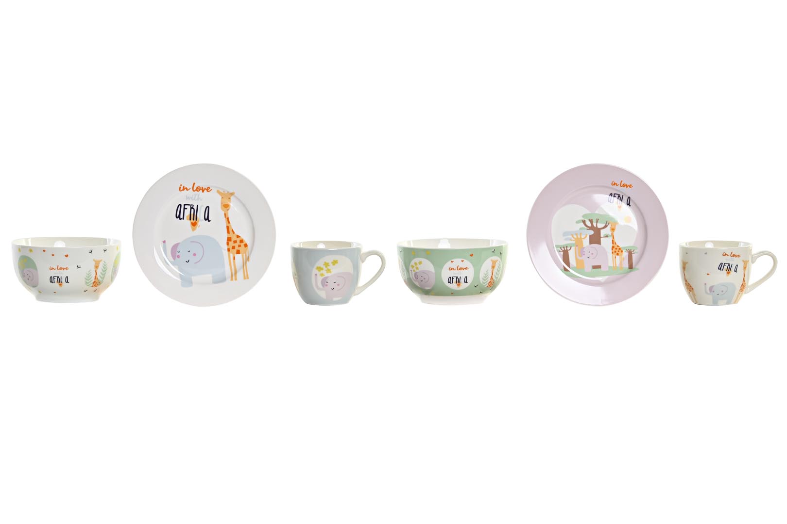 Dekodonia SET DOS Vajilla INFANTIL PORCELANA