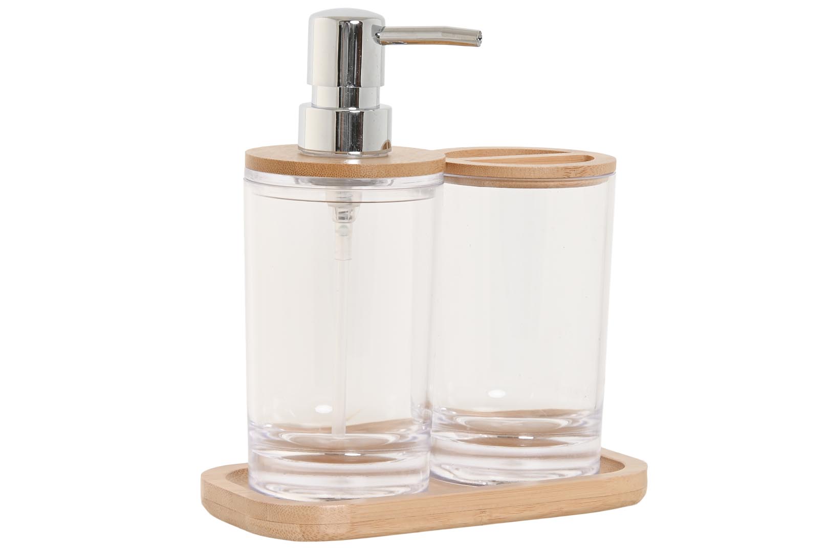 Dekodonia SET DOSIFICADOR Y VASO BAMBÚ