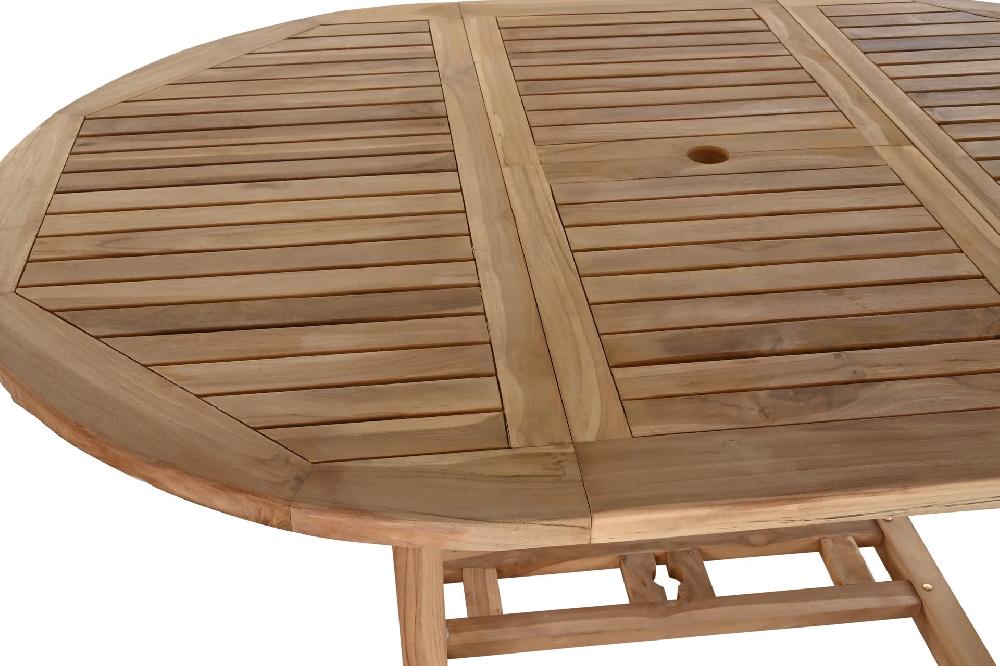 Dekodonia SET MESA Y CUATRO SILLAS TECA EXTENSIBLE